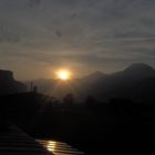 Sonnenuntergang aus Meiringen aus gesehen