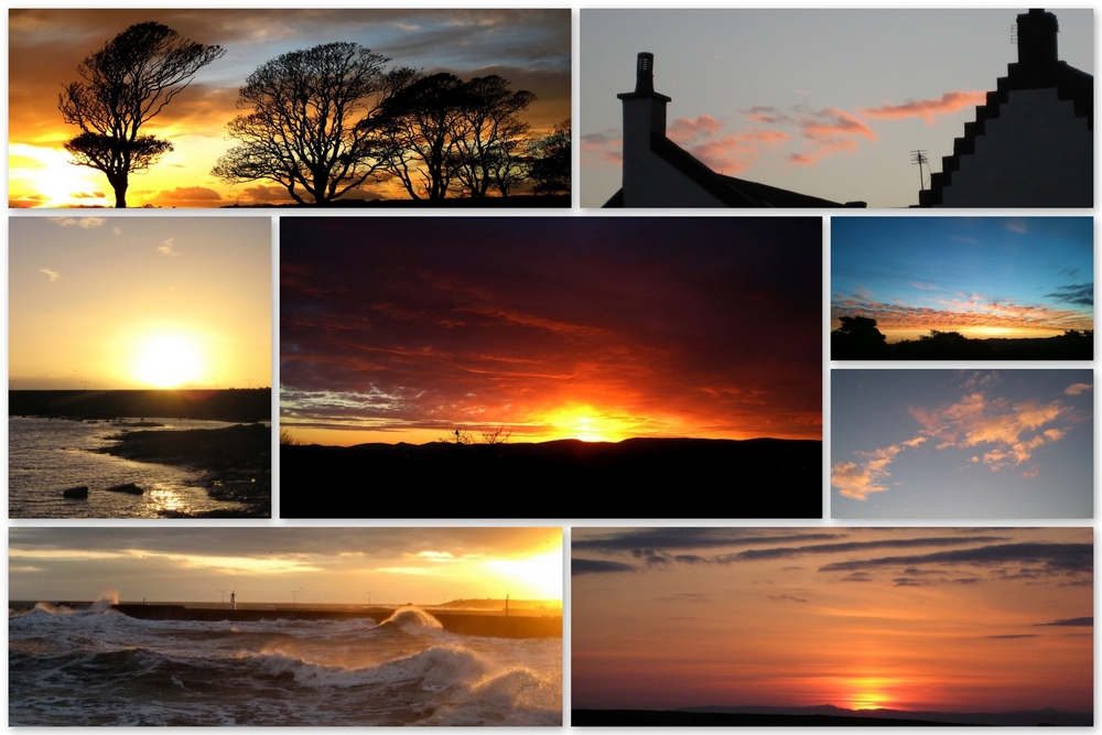 Sonnenuntergang aus Schottland (Archivbilder)