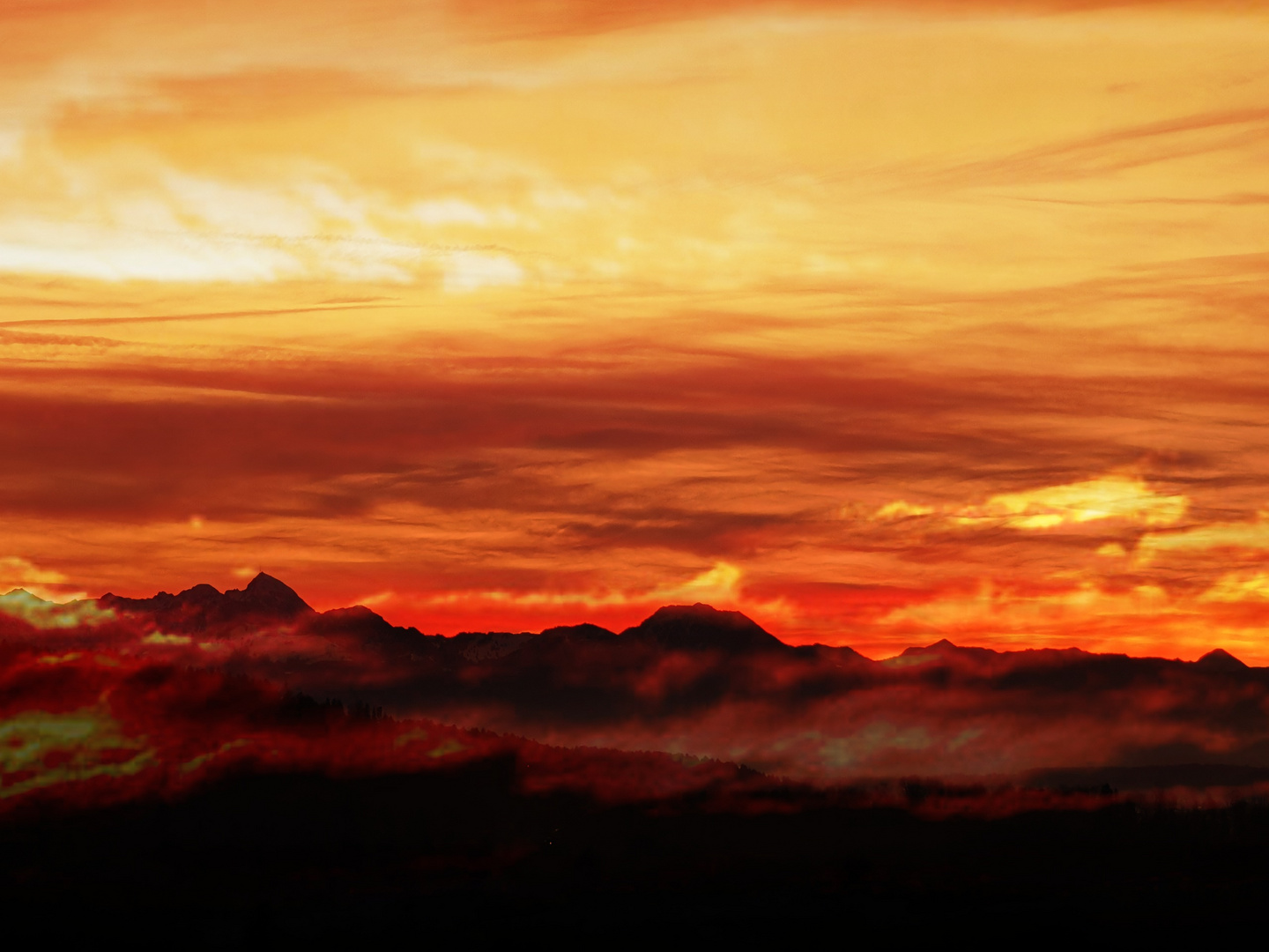 Sonnenuntergang Bad Endorf