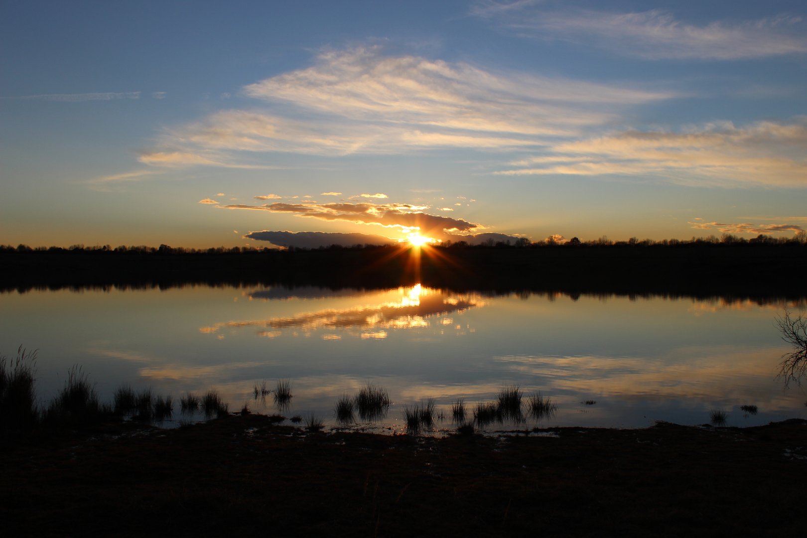 Sonnenuntergang Baggersee