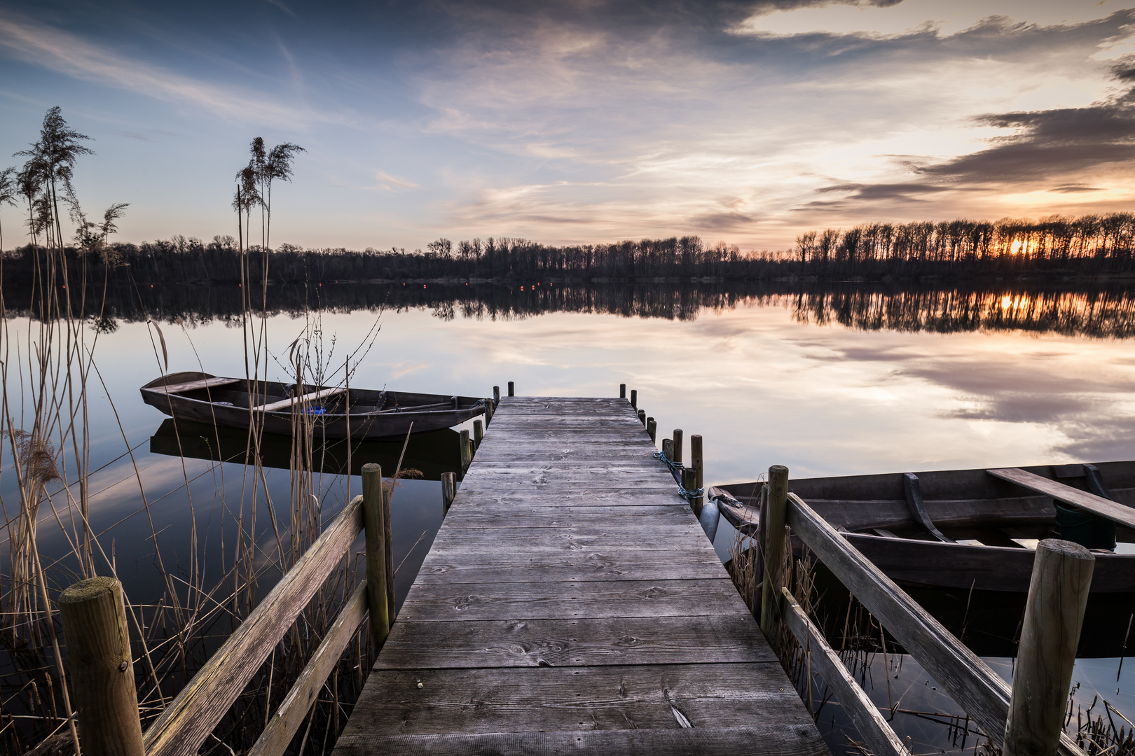 Sonnenuntergang Baggersee Lichtenau