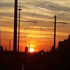 Sonnenuntergang - Bahnhof Heidelberg