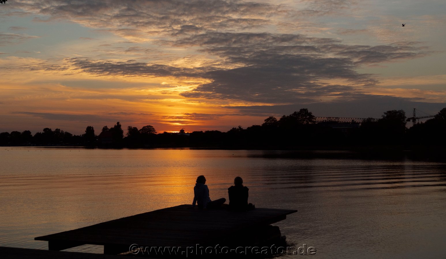 Sonnenuntergang Banter See Wilhelmshaven