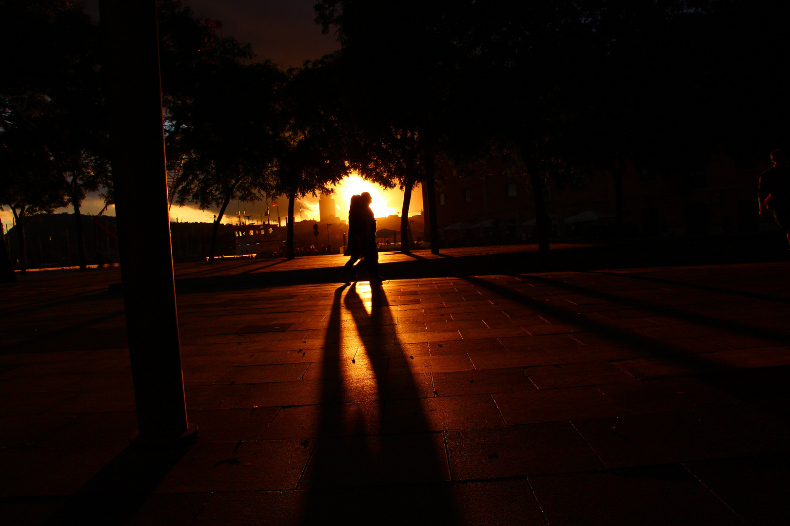 Sonnenuntergang Barcelona Hafen 2012