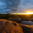 Sonnenuntergang bayerischer Windstein