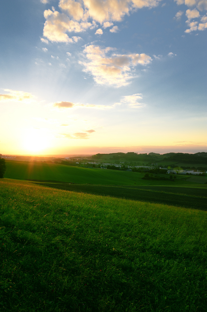 Sonnenuntergang bei Aalen