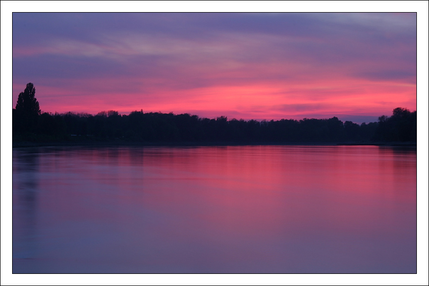 Sonnenuntergang bei Altrip