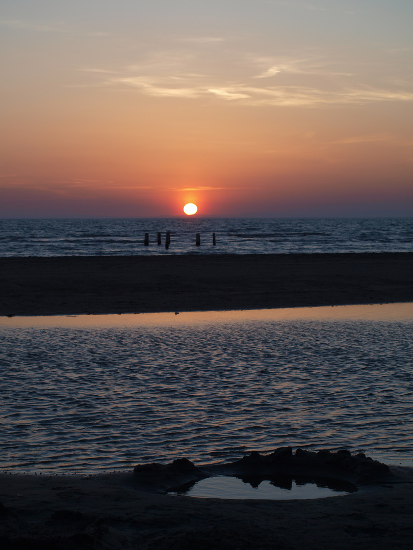 Sonnenuntergang bei Beauduc