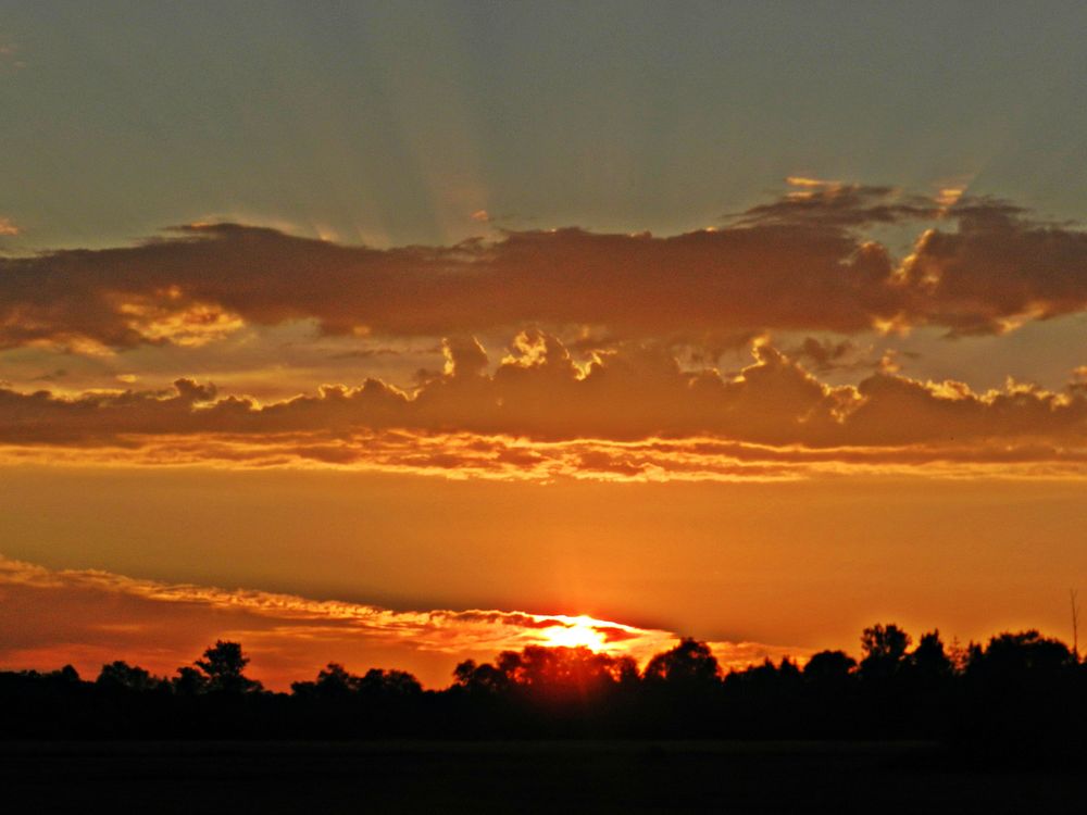 Sonnenuntergang bei Benediktbeuern