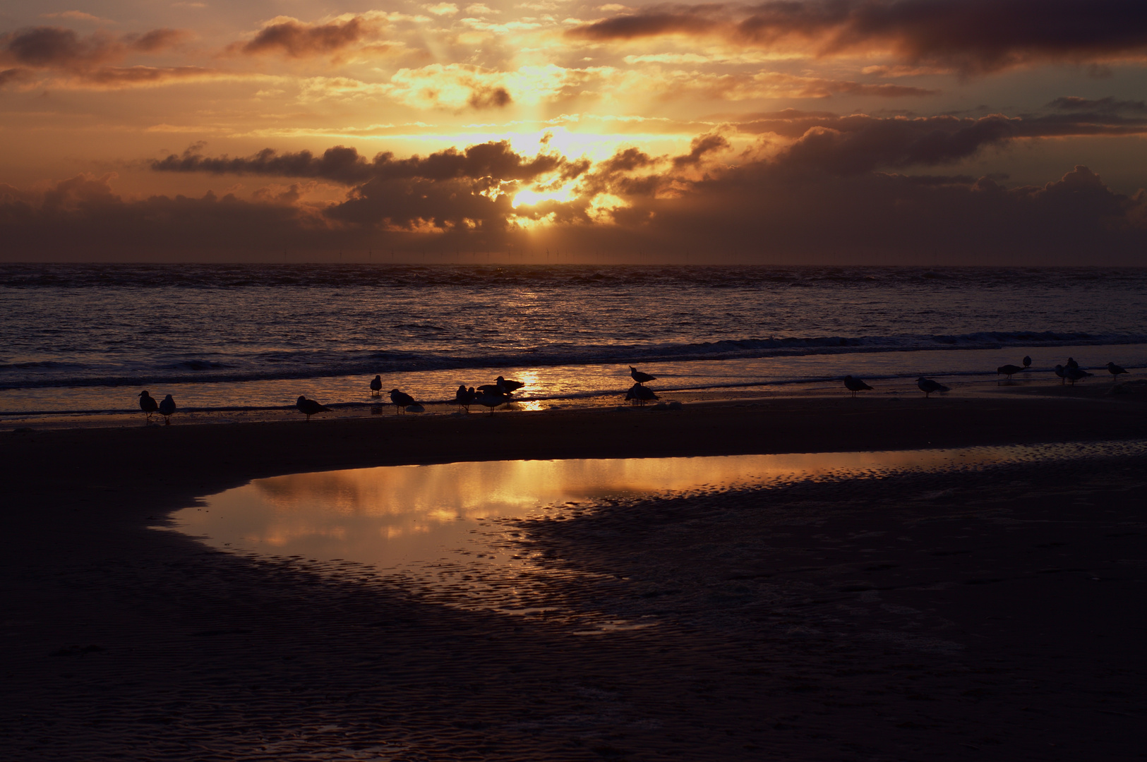 Sonnenuntergang bei Blåvand.