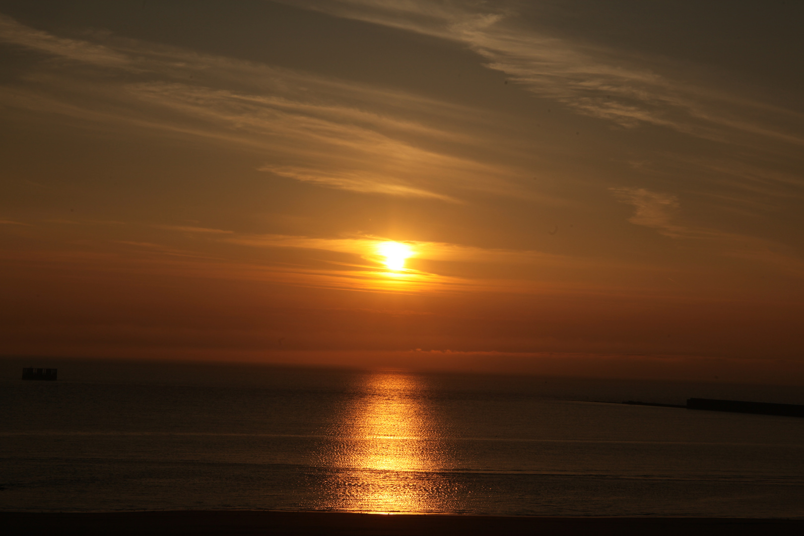 Sonnenuntergang bei Boulogne-Sur- Meer