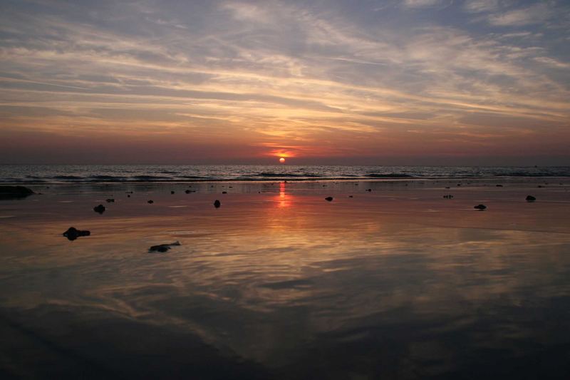 Sonnenuntergang bei Brehal (Normandie)