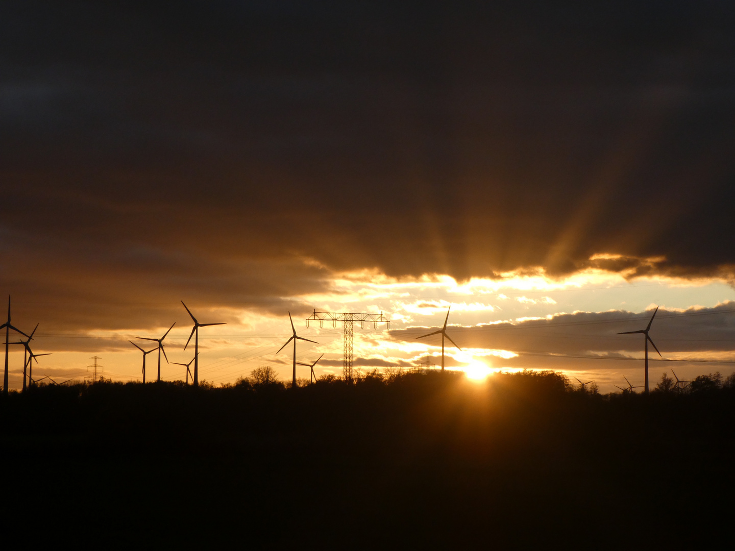 Sonnenuntergang bei Brieselang