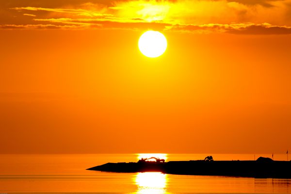 Sonnenuntergang bei Büsum