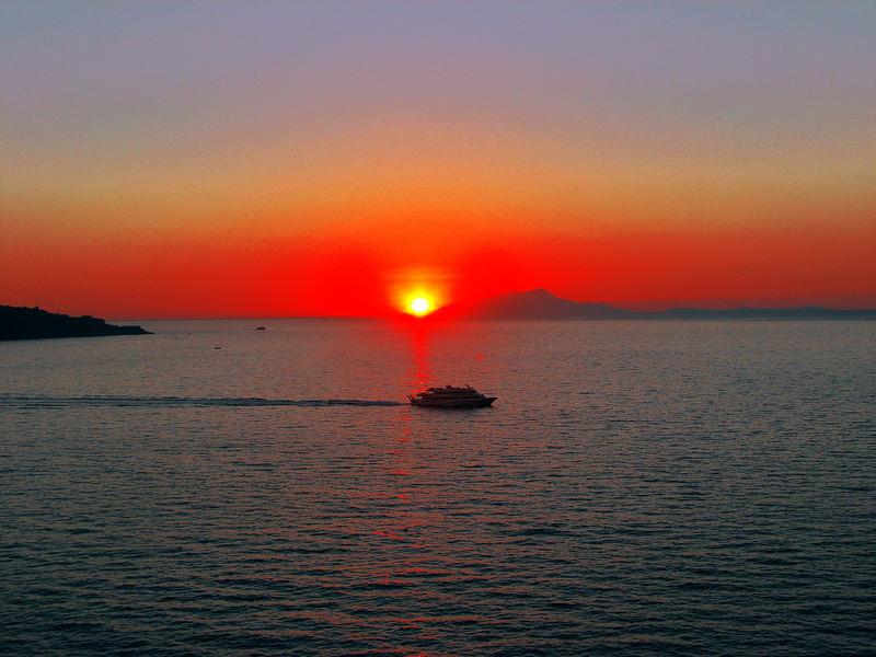 Sonnenuntergang bei Capri