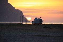 Sonnenuntergang bei Custonaci, San Vito lo Capo, Sizilien