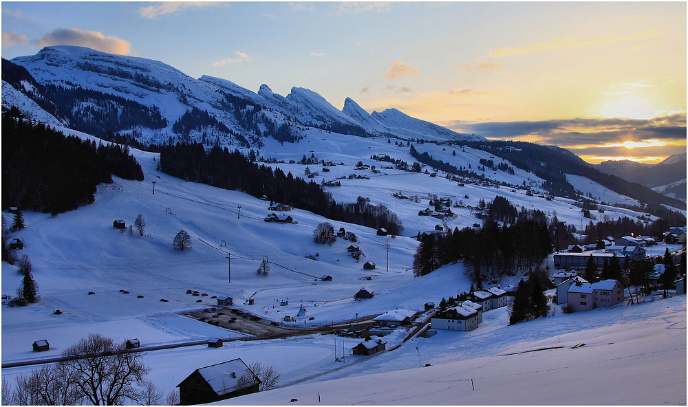 Sonnenuntergang bei den Churfirsten