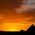 Sonnenuntergang bei den Pyramiden von Giza (Gizeh) IV