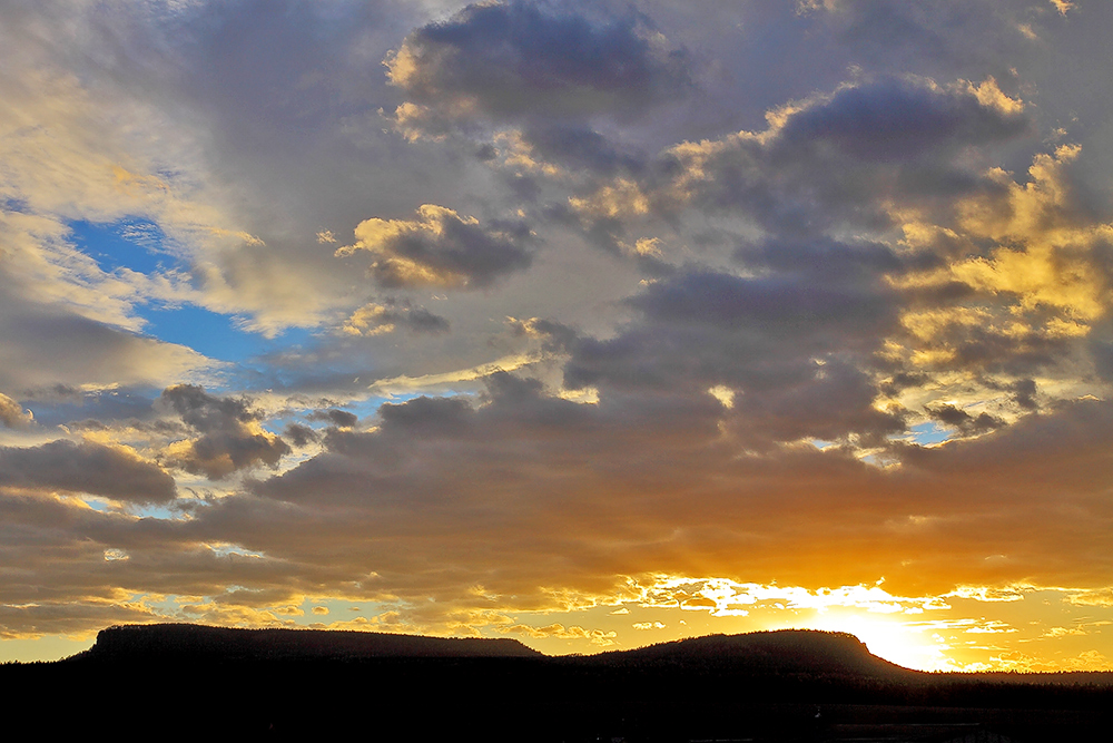 Sonnenuntergang bei den Zschirnsteinen