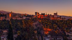 Sonnenuntergang bei der Alhambra