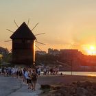 Sonnenuntergang bei der alten Windmühle in Alt Nessebar