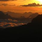 Sonnenuntergang bei der Blüemlisalphütte