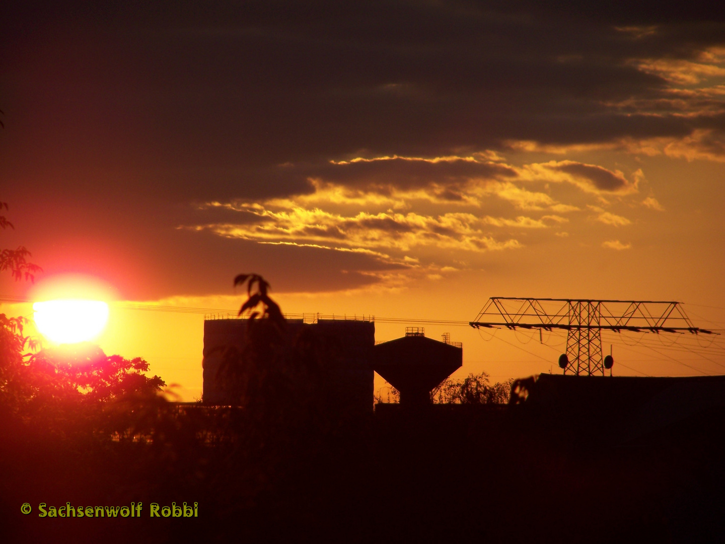 Sonnenuntergang bei der ESF Riesa