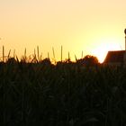 Sonnenuntergang bei der Heilig Blut Kirche in Rosenheim