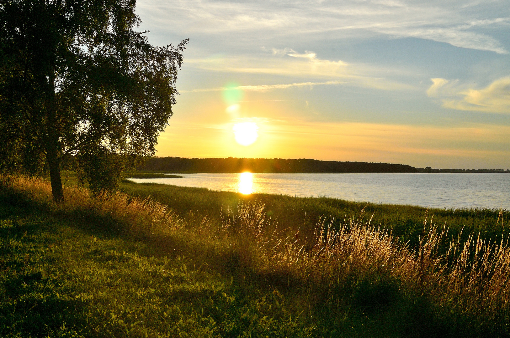 Sonnenuntergang bei der Insel Riems