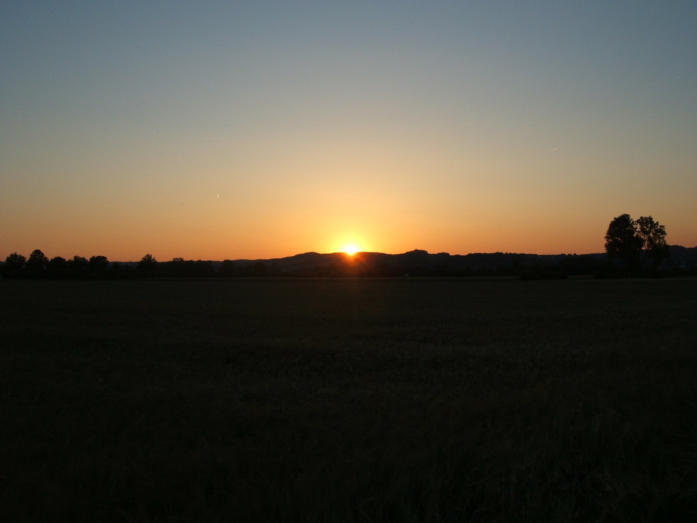 Sonnenuntergang bei Dingolfing