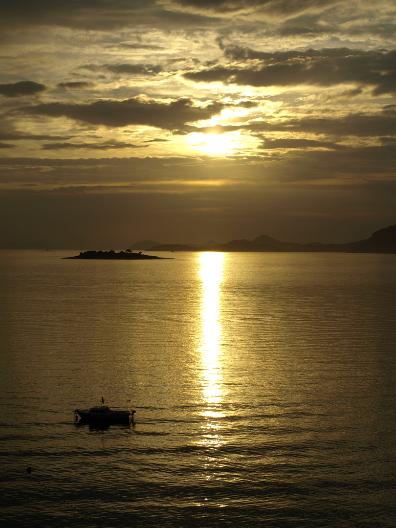 Sonnenuntergang bei Dubrovnik Juni 2010