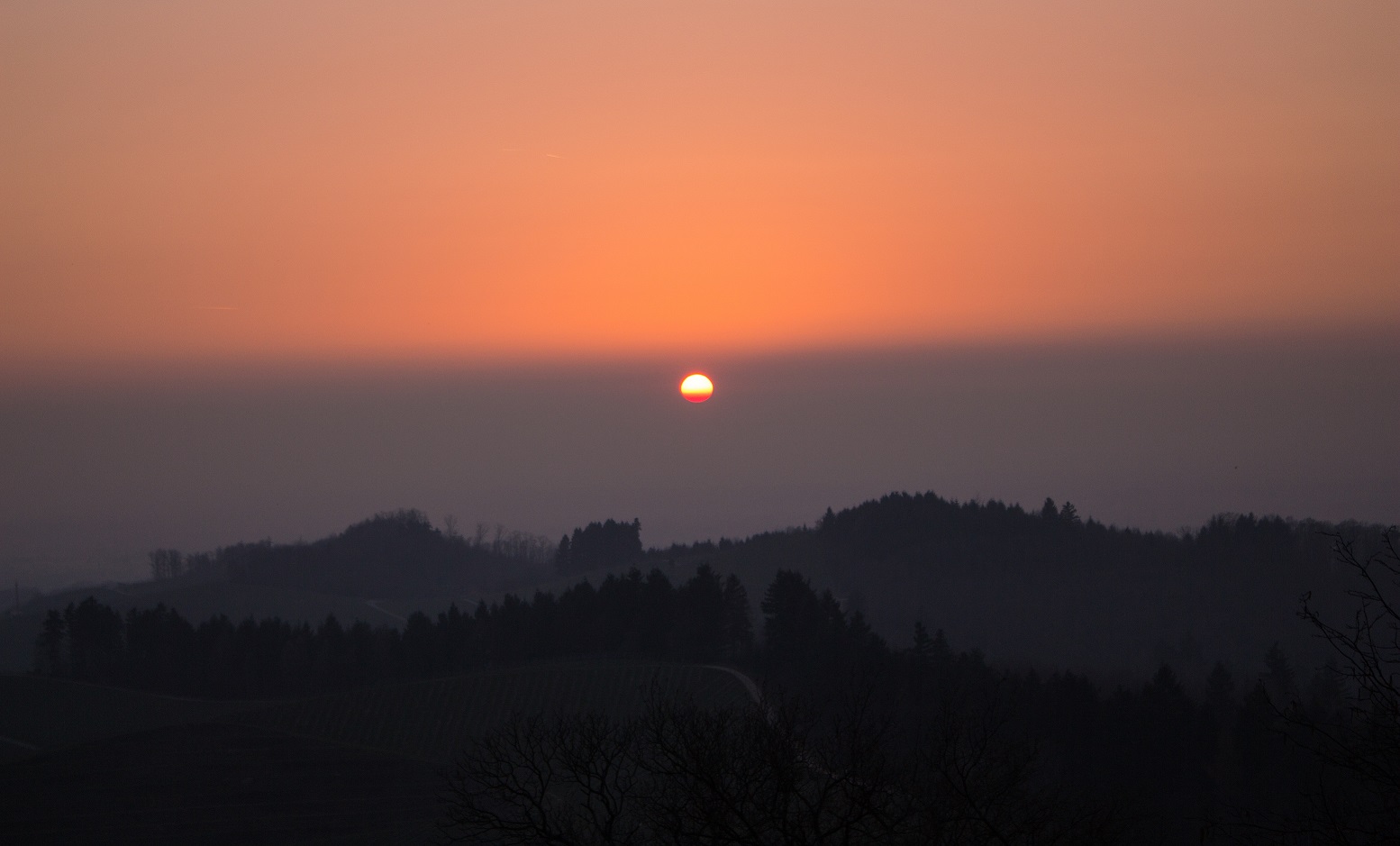 Sonnenuntergang bei Durbach 1