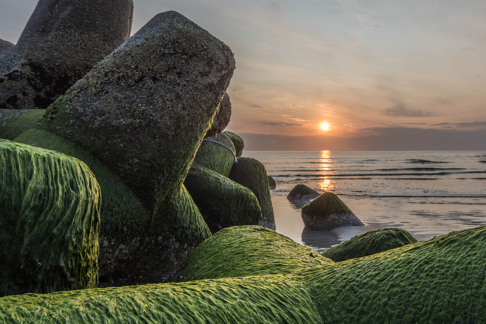 Sonnenuntergang bei Ebbe