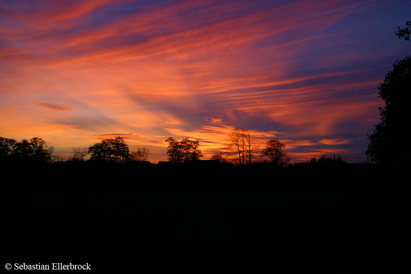 Sonnenuntergang bei Elmshorn am 14.11.05