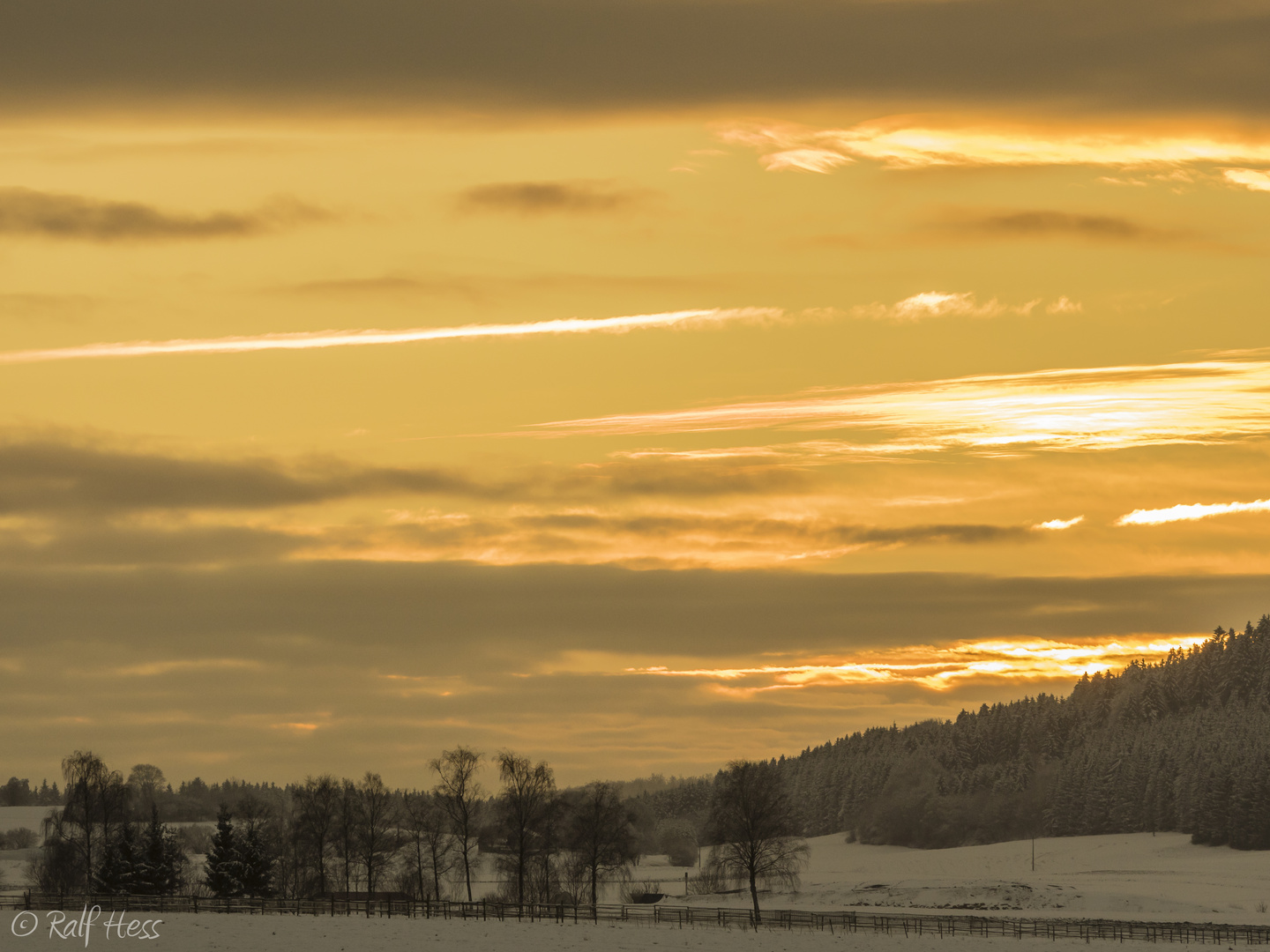 Sonnenuntergang bei Engstingen