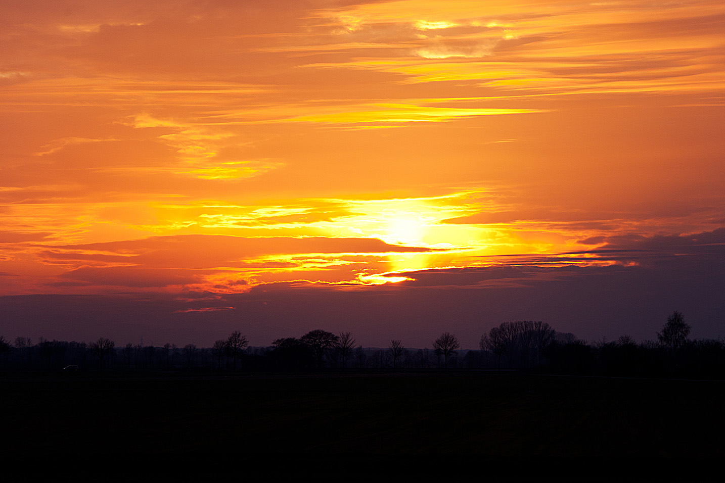 Sonnenuntergang bei Eystrup