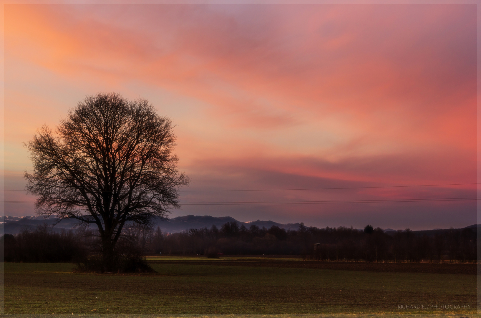 Sonnenuntergang bei Flutendorf