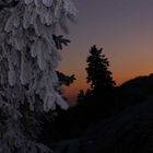 Sonnenuntergang bei Frostigen Minustemperaturen