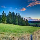 Sonnenuntergang bei Furtwangen im Schwarzwald (Panorama)