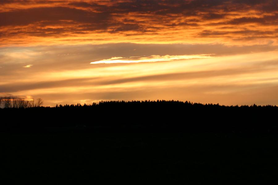 Sonnenuntergang bei Gauting