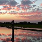 Sonnenuntergang bei Hochwasser...