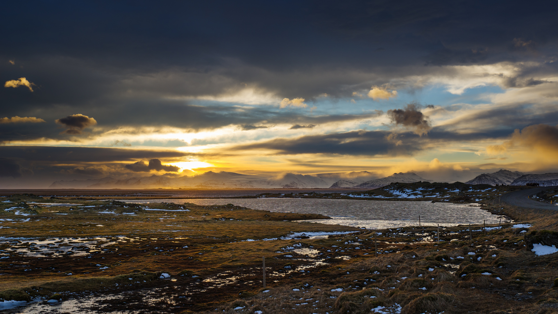 Sonnenuntergang bei Höfn