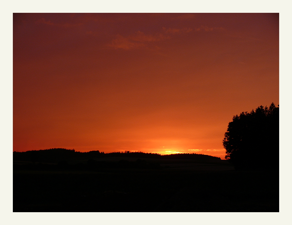 Sonnenuntergang bei Holzheim