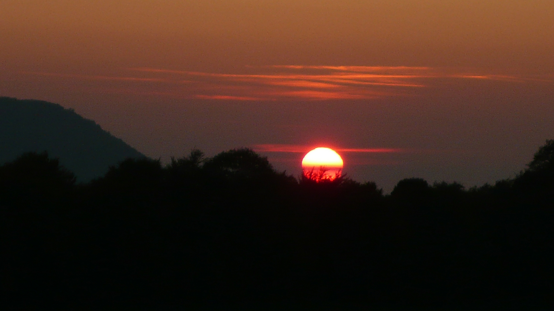 Sonnenuntergang bei Hülben am Albtrauf