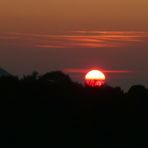 Sonnenuntergang bei Hülben am Albtrauf