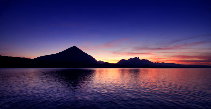 Sonnenuntergang bei Interlaken