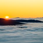 Sonnenuntergang bei Inversionswetter