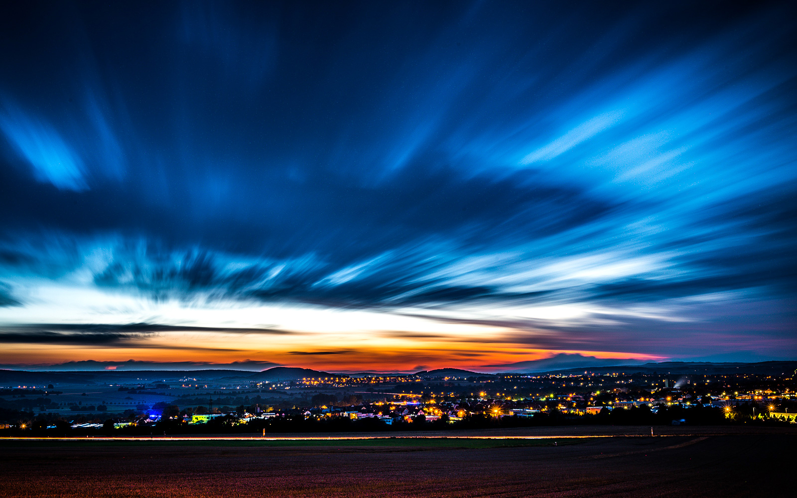 Sonnenuntergang bei Johannesberg (Fulda)