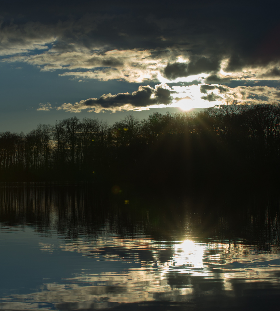 Sonnenuntergang bei Karlsruhe/Grötzingen