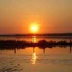 Sonnenuntergang bei Kelbra am Stausee